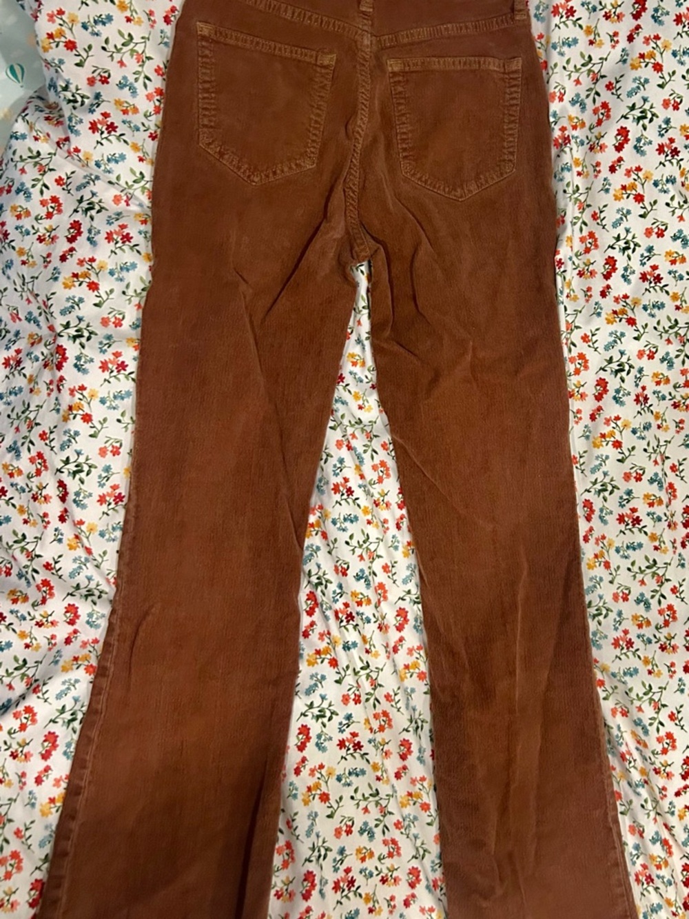 GAP Women's Rust Brown Corduroy Wide-Leg Jeans - Picture 3 of 3